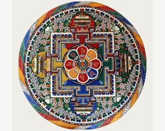 Circle of Ritual Order – East Asian Meditative Mandala Art Print