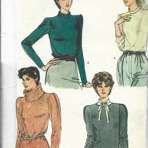 Vogue 8089 Sewing Pattern Women Knit Top Pattern Vintage Sewing Pattern Retro Sewing Pattern Vogue Sewing Turtleneck Top Long Sleeve Top