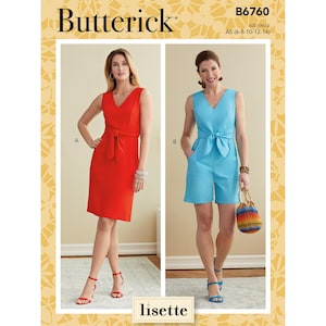 Butterick 6760 Sewing Pattern Women Dress Pattern UNCUT Factory Folded Size 14 - 22 Women Romper Pattern Plus Size Pattern Plus Size Dress