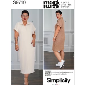 Simplicity 9740 Sewing Pattern Women Dress Pattern UNCUT Factory Folded Size 12 - 20 Easy Sewing Pattern Knit Dress Simplicity Pattern
