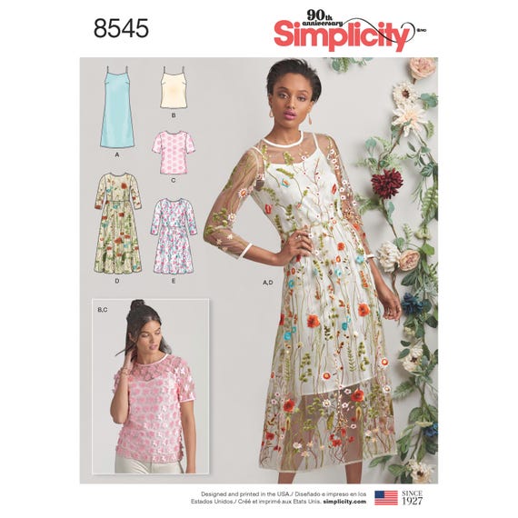 simplicity lace dress pattern Simplicity Sewing Pattern S3162 Misses' Corset Dress in Two Lengths by Madalynne