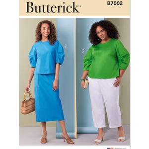 Butterick 7002 Sewing Pattern Women Top Pattern Pants Pattern UNCUT Size 20 - 28 Plus Size Pattern Skirt Pattern Plus Size Sewing Butterick
