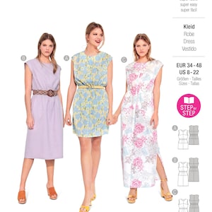 Burda 6009 Sewing Pattern Women Dress Pattern Easy Sewing Project UNCUT Size 8 - 22 Plus Size Dress Pattern Beginner Sewing Project Casual