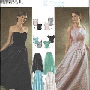 Simplicity 9945 Cartamodello per abito da donna, modello non tagliato, piegato in fabbrica, taglia 12 - 18, abito formale in due pezzi, modello vintage anni 2000