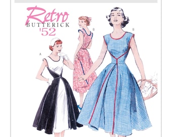 Butterick 4790 Pattern Women Dress Pattern UNCUT Factory Folded Size 8 - 14 Retro Style 50's Dress Vintage Dress Butterick Sewing Pattern