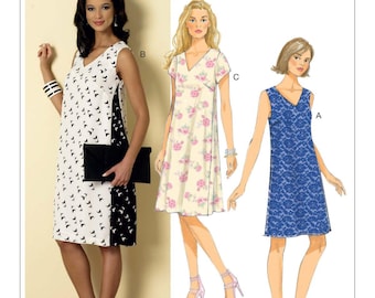 Butterick 6317 Sewing Pattern Women Dress Pattern UNCUT Factory Folded Size 14 - 22 Simple Dress Pattern Summer Dress V Neck Dress Butterick