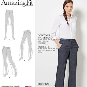 Simplicity 8056 Sewing Pattern Women Pants Pattern UNCUT Factory Folded Size 20 - 28 Plus Size Pattern Plus Size Pants Wide Leg