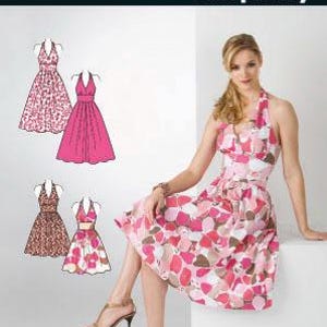 Simplicity 2884 Pattern Women Dress Pattern UNCUT Factory Folded Size 8 - 18 Retro Style 50's Dress Vintage Dress Pattern Simplicity Pattern