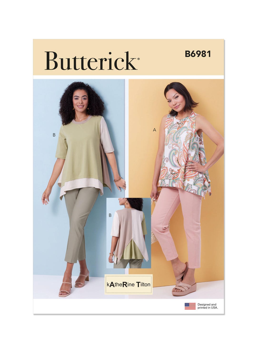 Butterick 6981 Sewing Pattern Women's Top Easy Sewing Project Size 4 ...