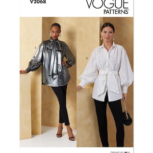 Vogue 2068  Sewing Pattern Women Top Pattern UNCUT Factory Folded Size 8 - 16 Easy Sewing Pattern Women Pattern Vogue Blouse Sewing Pattern
