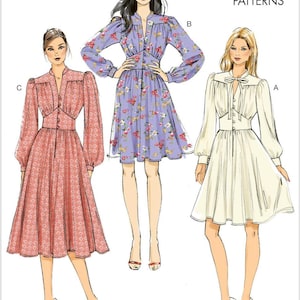 Vogue 9076 Sewing Pattern Women Dress Pattern UNCUT Factory Folded Size 14 - 22 Plus Size Dress Plus Size Pattern Empire Waist Vogue Pattern