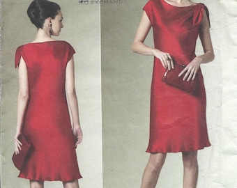 Vogue 1208 Sewing Pattern Women Dress Pattern UNCUT Factory Folded Size 6 - 12 2010 Sewing Pattern Easy Dress Pattern Tie Shoulder