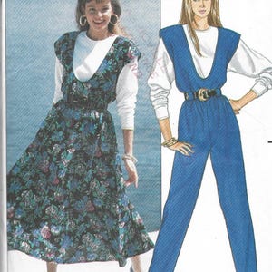 Butterick 4203 Sewing Pattern Women Jumpsuit Pattern Dress Pattern UNCUT Size 6 - 10 Factory Folded Easy Sewing 80&#39;s Sewing Pattern Vintage