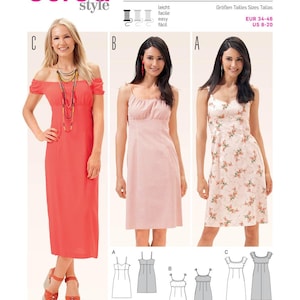 Burda 6686 Sewing Pattern Women Dress Pattern UNCUT Factory Folded Size 8 - 20 Strapless Dress Summer Dress Burda Pattern Plus Size