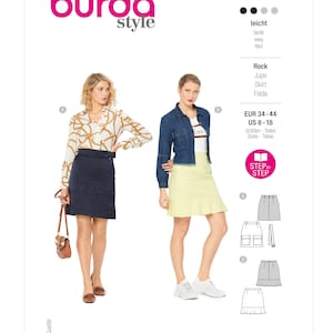 Burda 6147 Sewing Pattern Women Skirt Pattern UNCUT Factory Folded Size 8 - 18 Plus Size Skirt Short Skirt Pattern Skirt With Ruffle