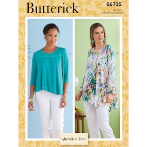 Butterick 6735 Sewing Pattern Women&#39;s Top Easy Sewing Project Size 16 - 26 UNCUT Factory Folded Plus Size Top Plus Size Pattern Oversized