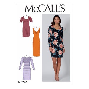 McCalls 7967 Sewing Pattern Women Dress Pattern UNCUT Factory Folded Size 16 - 22 Easy Sewing Pattern Women Pattern Plus Size
