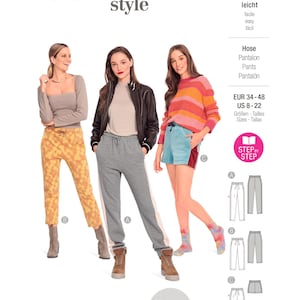 Burda 6054 Sewing Pattern Women Pant Size 8 - 22 UNCUT Factory Folded Sewing Fun Easy Sewing Pattern Project Burda Sewing Pattern
