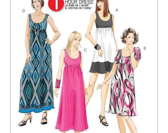 McCalls 5893 Sewing Pattern Women Dress Pattern UNCUT Factory Folded Size 18 - 24 Loose Dress Long Dress McCalls Pattern
