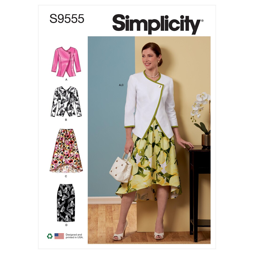 Simplicity 9555 Sewing Pattern Women Jacket Pattern Skirt Pattern UNCUT ...