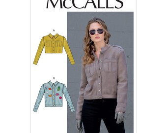 McCalls 8011 Sewing Pattern Womens Jacket Pattern UNCUT Size 4 - 14 Jean Jacket Pattern Coat Pattern McCalls Pattern Denim Jacket