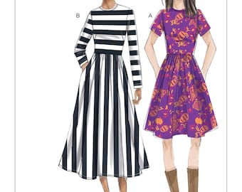 Vogue  9197 Sewing Pattern Women Dress UNCUT Factory Folded Size 14 - 22 Easy Dress Pattern Plus Size Pattern Plus Size Dress Fabric Yard
