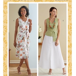 Butterick 6759 Sewing Pattern Women Dress Pattern UNCUT Factory Folded Size 6 - 14 Top Pattern Skirt Pattern Butterick Sewing