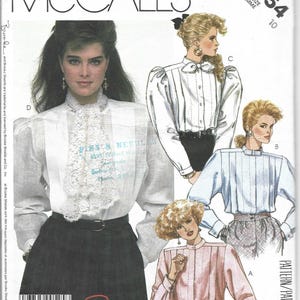McCalls 2154 Sewing Pattern Women Blouse Pattern UNCUT Size 10 Factory Folded Women Blouse Pattern Vintage Sewing Pattern 80&#39;s Pattern