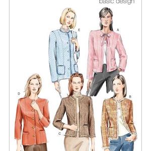 Vogue 7975 Sewing Pattern Womens Jacket Pattern UNCUT Size 6 - 10 Blazer Pattern Chanel Jacket Vogue Pattern Short Jacket Couture Pattern