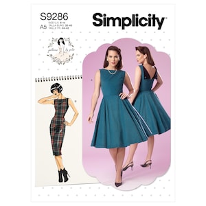 Simplicity 9286 Sewing Pattern Women Dress Pattern UNCUT Factory Folded Size 14 - 22 Plus Size Pattern Plus Size Dress Simplicity Pattern