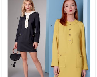 Vogue 1844 Sewing Pattern Women Dress Pattern UNCUT Factory Folded Size 8 - 16 Shift Dress Vogue Pattern Loose Dress Vogue Sewing