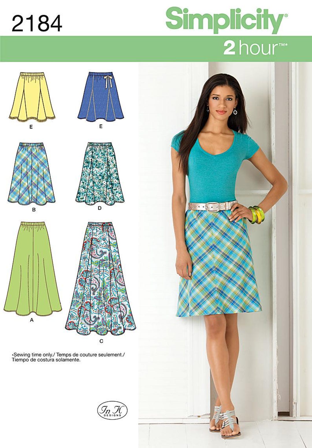 Simplicity 2184 Sewing Pattern Womens Skirt Pattern UNCUT Size 6 14 simplicity-2184-sewing-pattern-womens-skirt-pattern-uncut-size-6-14