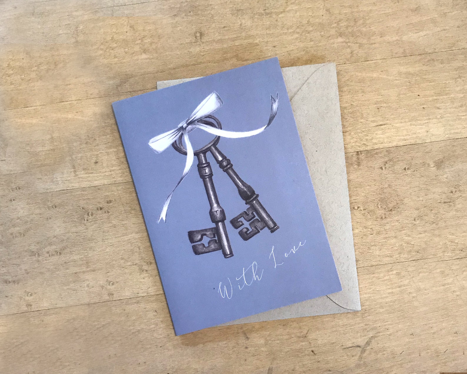 Keys Card Set of 4 Etsy