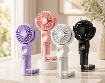 Portable Fan, Rechargeable Fan, Hand Held Fan, Personal Fan, Cooling Fan for Travel Office & Home, USB Fan