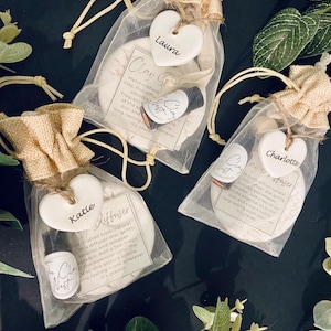 Personalised Clay Diffuser Favours | Wedding, Baby Shower, Birthday Guest Gifts (Custom Name Tag)