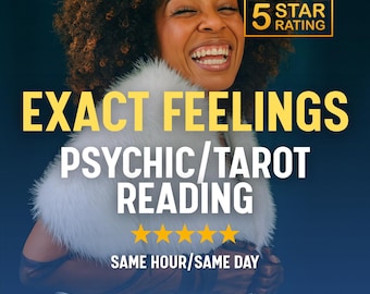 Exact Feelings Tarot Reading - Fast Tarot Reading, Same Hour, Psychic Reading, Detailed Exact Thoughts, What are they Thinking? Love, Ex