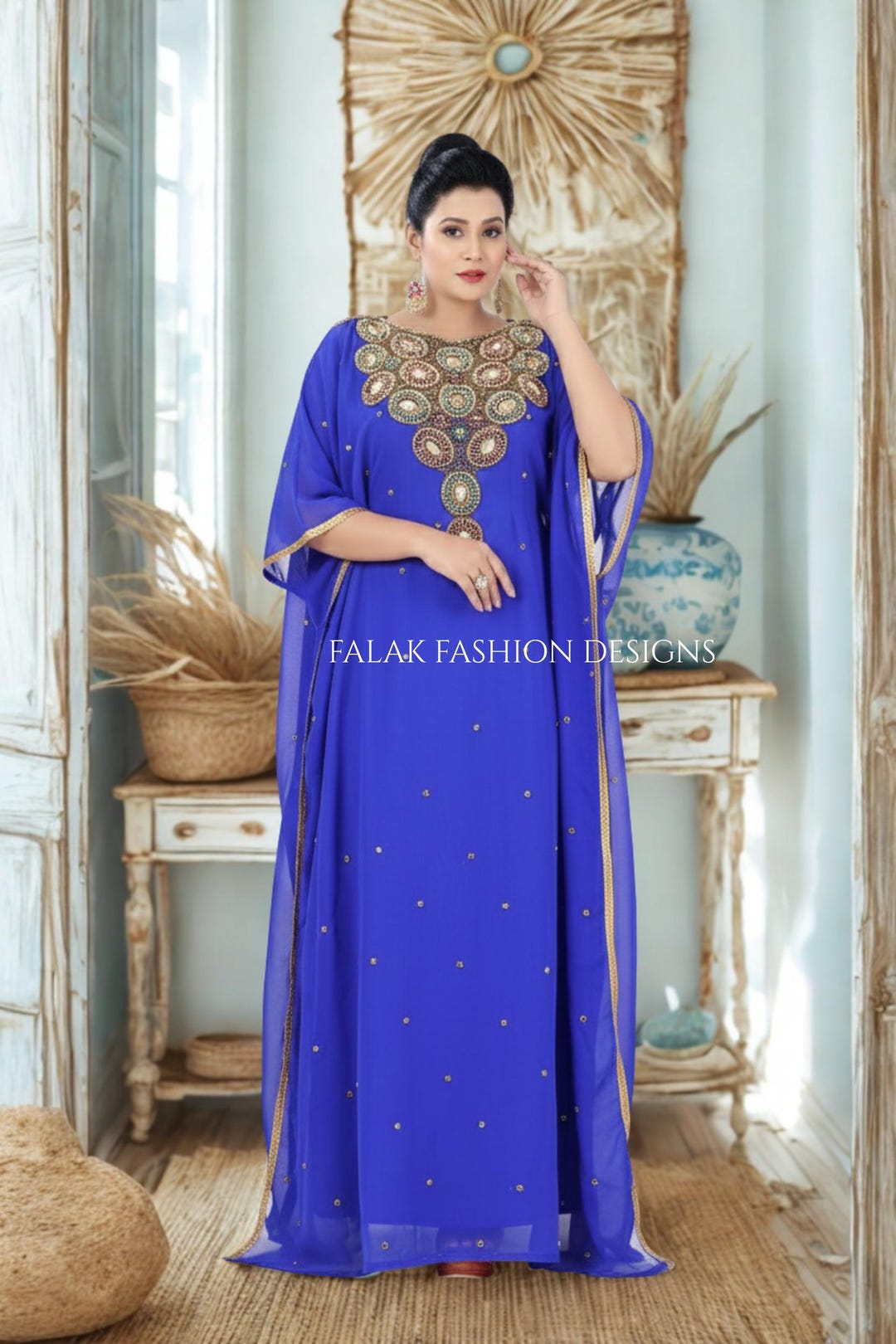 Royal Moroccan Kaftan Elegant Dubai Takshita Modern Arabic Farasha Maxi ...