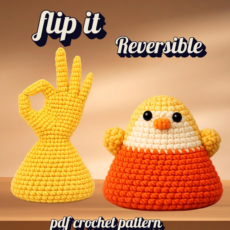 Flip the Bird Amigurumi Crochet Beginners Pattern, Silly finger Gestures Crochet Toy (PDF Download) image 12