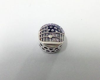 Sterling Silber 925 das Colosseum Rom Italien Charme & Geschenk Beutel