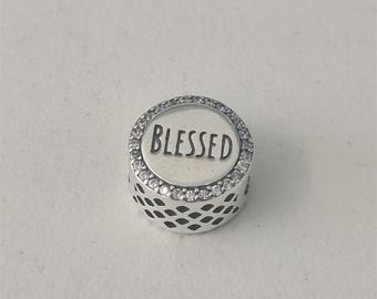 pandora 3 gesegnete durchbrochene Charme Perle w / Tasche
