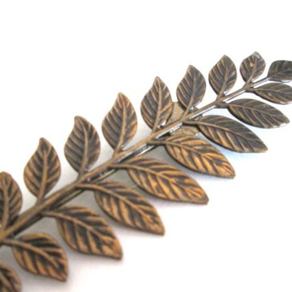 Woodland Fern Leaves Bridal Hair Accessories Bobby Pin Clip