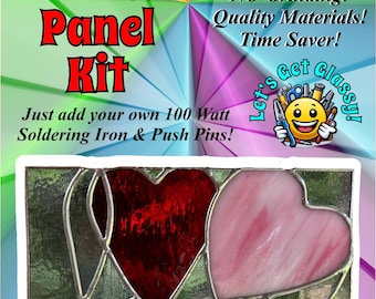 Full Pre-Cut Stained Glass Kits - Love Panel