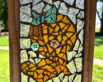 Contemporary Stained Glass Mosaic Panel - Poor Baby Doll (PLG358)