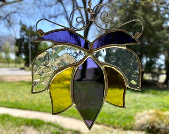 Contemporary Stained Glass Lotus Flower
