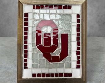 Hedendaags glas-in-mozaïekpaneel - Oklahoma University OU (PLG366)