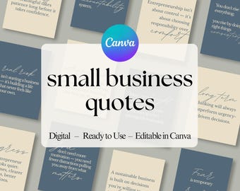 Small Business Quote Instagram Post Canva Templates | Editable Business Mindset Content | Digital Download