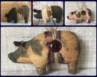 Adornos de cerdo primitivos o patrón de relleno de cuenco