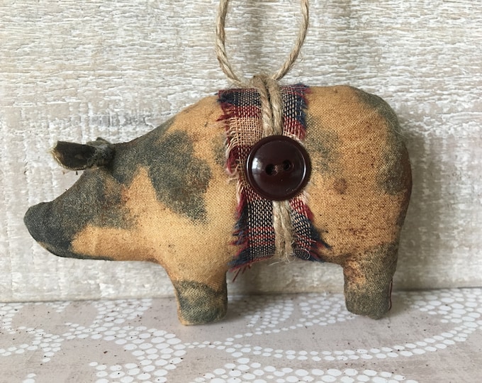 Primitive Pig Hanging Ornament or Bowl Filler