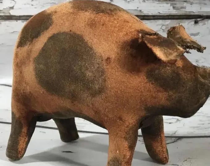 Primitive Standing Pig Pattern | Primitive Hog | Digital PDF Sewing Pattern