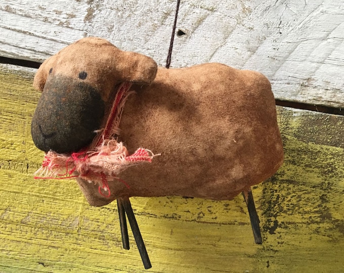 Primitive Sheep Ornament | Primitive Farmhouse Decor|